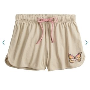 Fifth Sun Beige Junior Butterfly Shorts Size Large